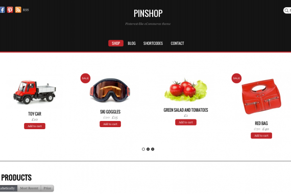 Pinshop Thème Wordpress E-commerce
